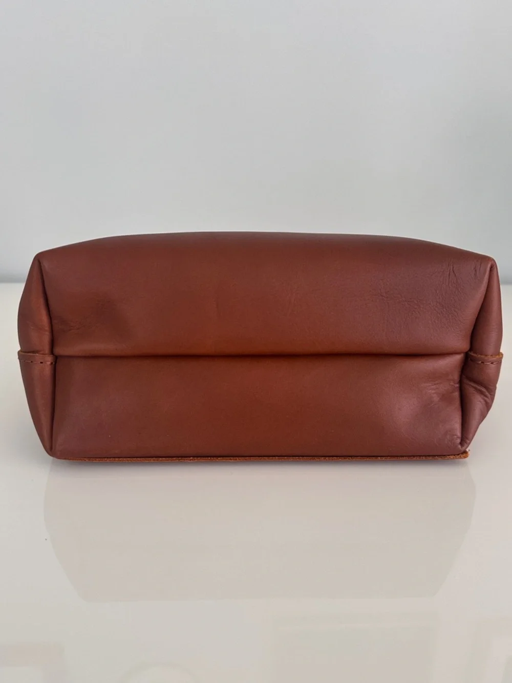 Portland Leather Goods Mini Crossbody Tote Handbag in Honey - Picture 3 of 12